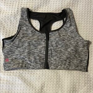 Ruby Ribbon  Black and Gray Sport Bra